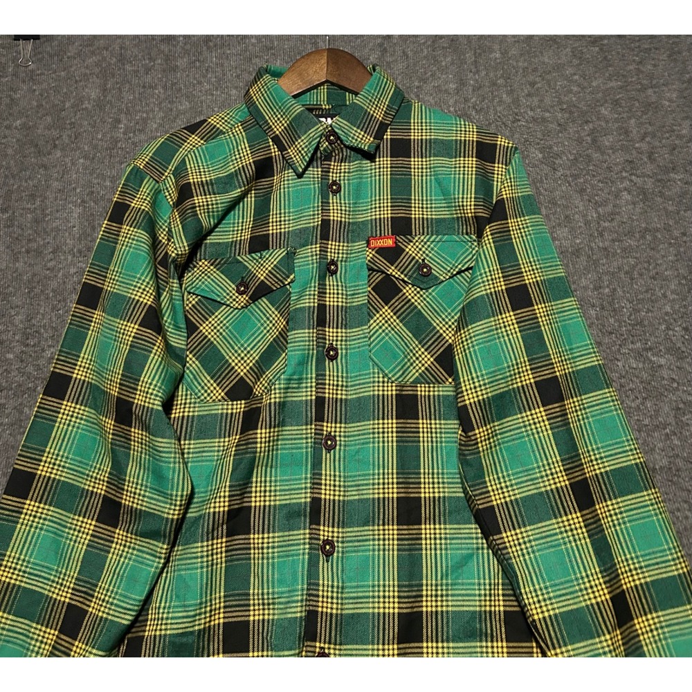 Dixxon Flannel Cool Runnings Men's Size medium Green Rasta Plaid